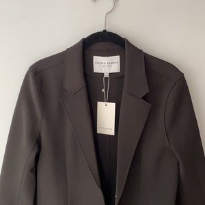 Petite Studio Black Open Front Midi Coat Size XS